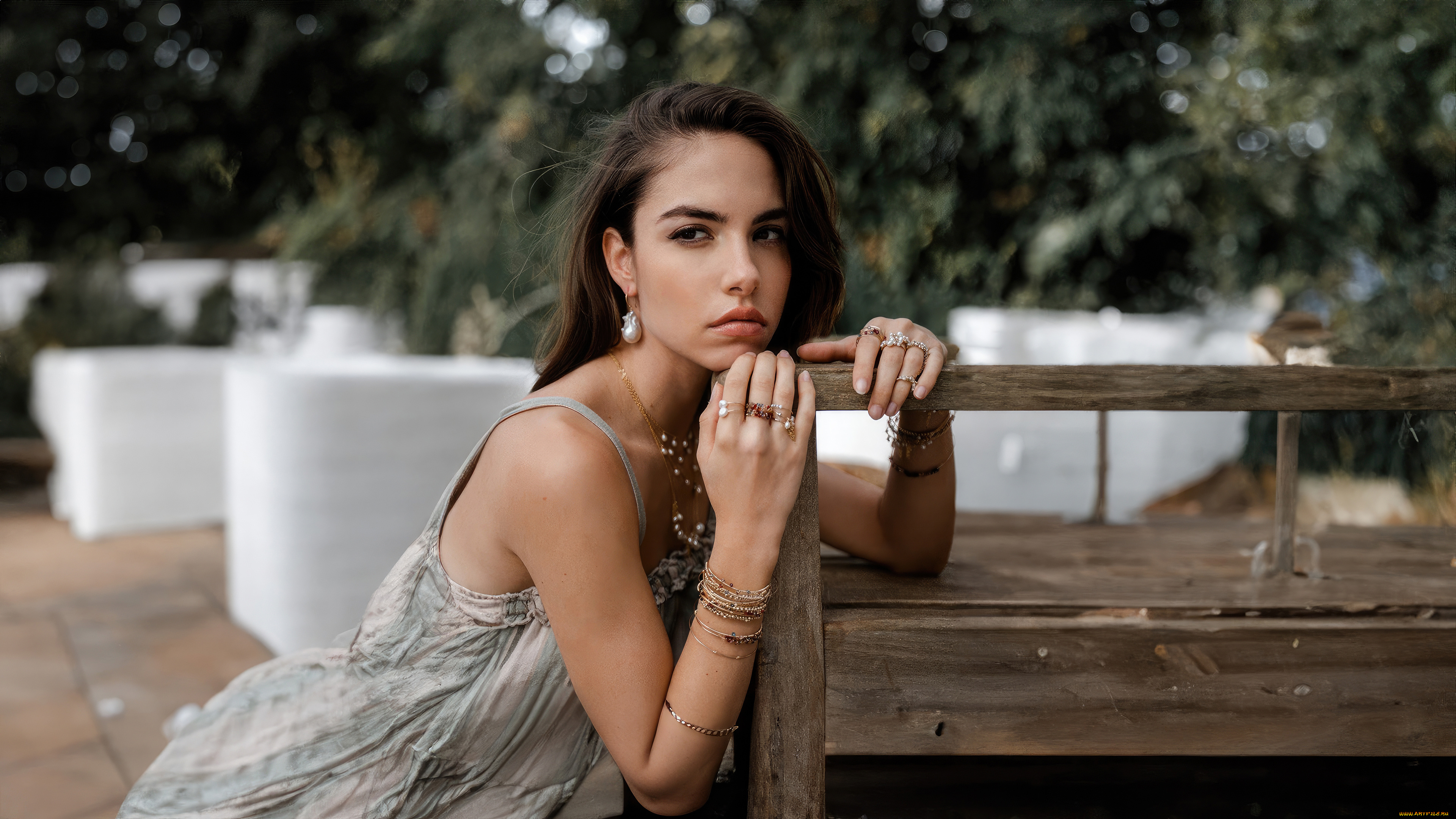 девушки, -, брюнетки, , шатенки, rebecca, bagnol, брюнетка, украшения, модель