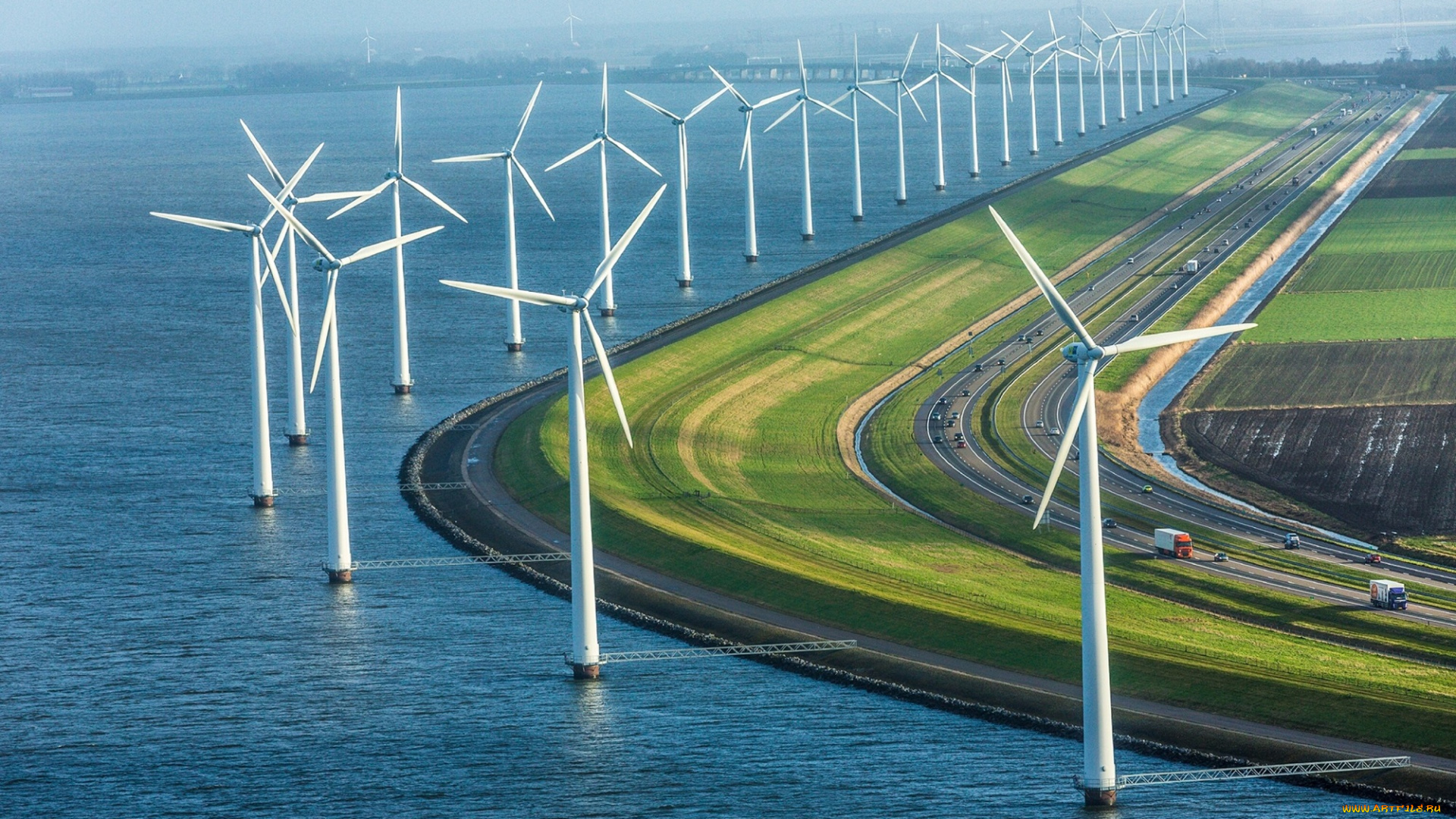 разное, ветрогенераторы, пейзаж