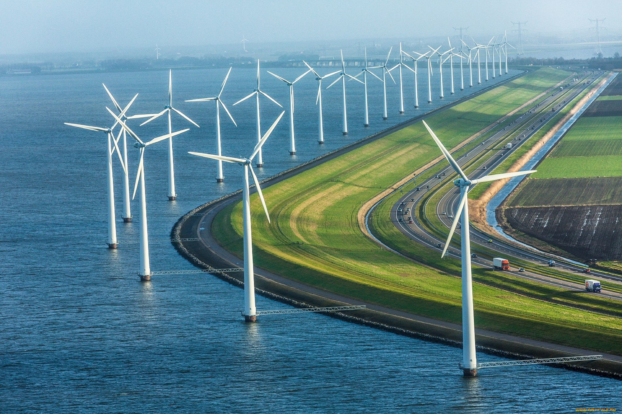 разное, ветрогенераторы, пейзаж