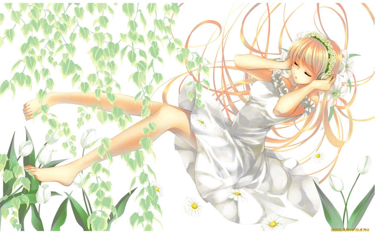 аниме, headphones, instrumental