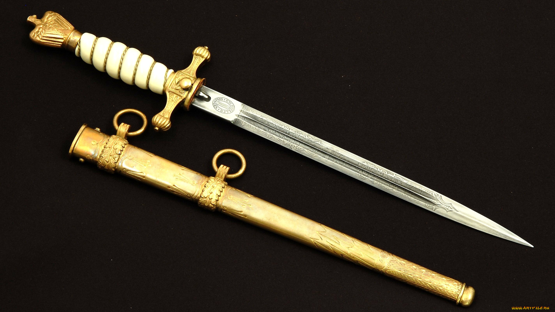 кинжал, офицеров, третьего, рейха, оружие, холодное, клинок, ножны, орел