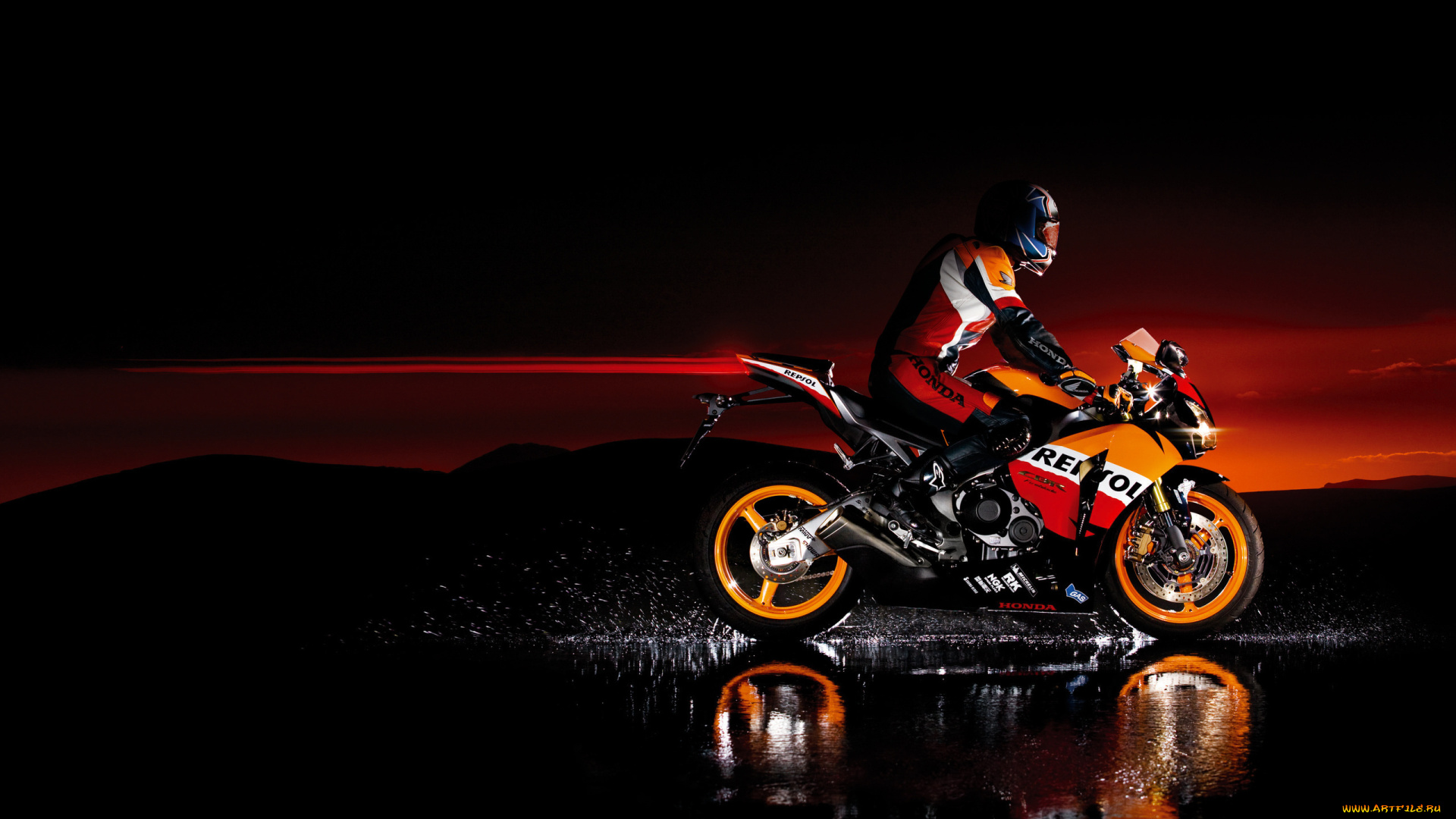 мотоциклы, honda, cbr1000rr, закат