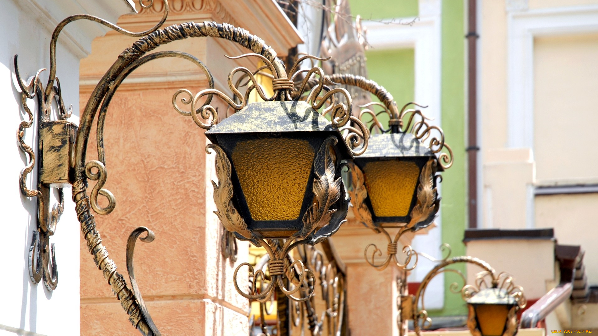 разное, осветительные, приборы, фонари, ковка