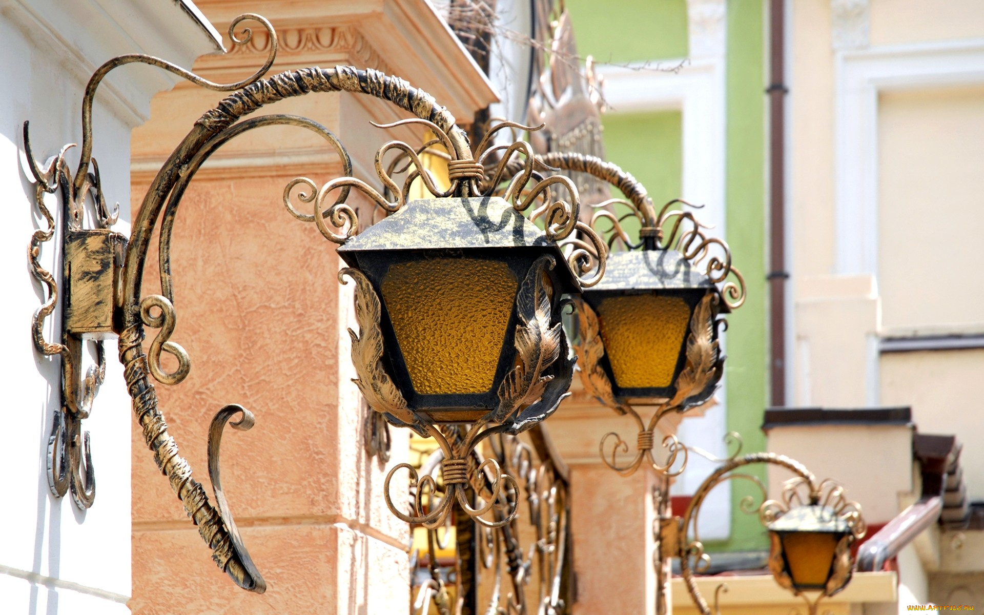 разное, осветительные, приборы, фонари, ковка