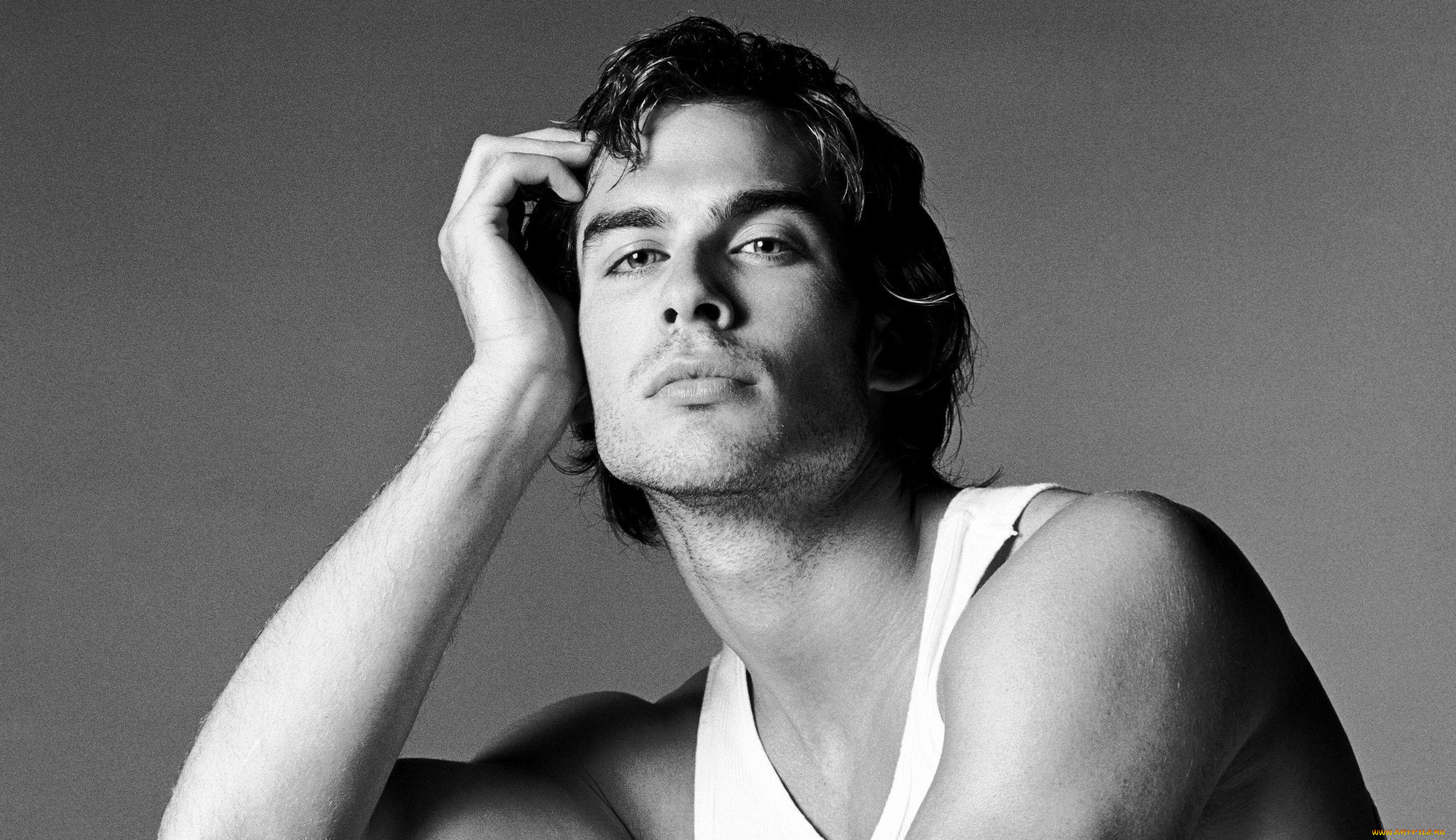 ian, somerhalder, мужчины, актёр, майка, парень, мужчина, брюнет, фото