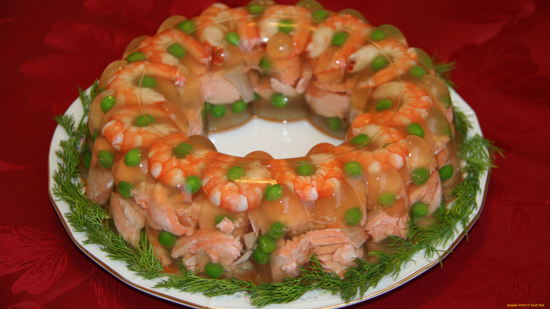 еда, рыбные, блюда, морепродуктами, заливное, из, сёмги