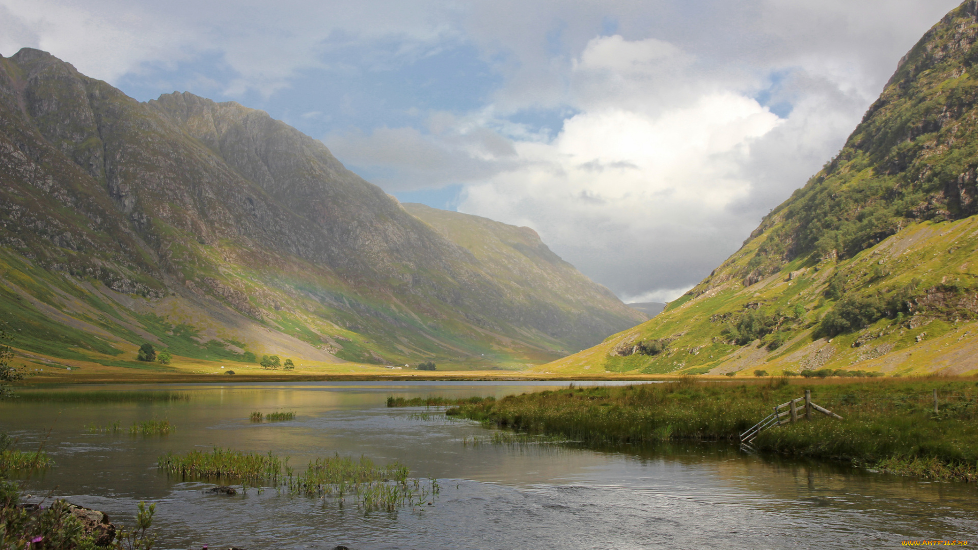 природа, реки, озера, шотландия, великобритания, нагорье, горы, река, river, coe, радуга, paul, beentjes, photography