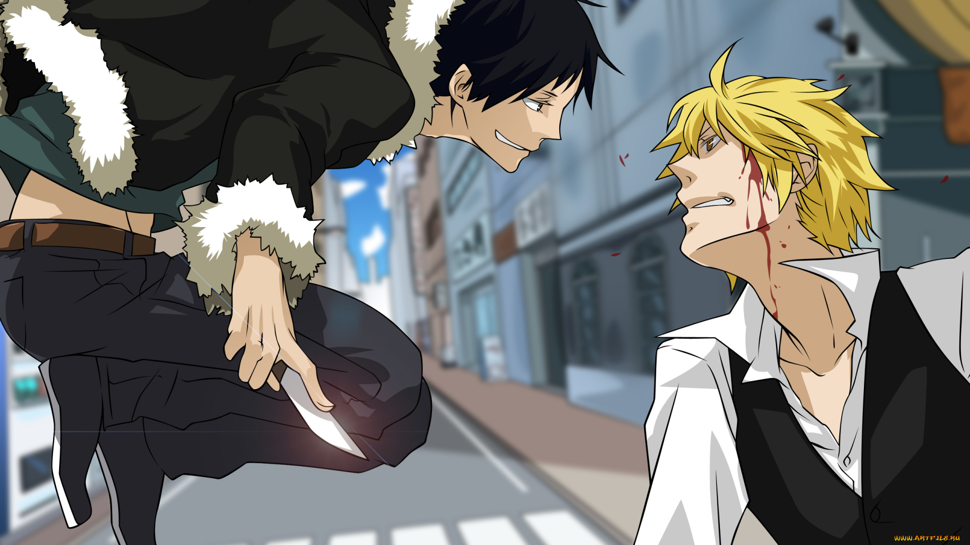 аниме, dyurarara, изая, шизуо