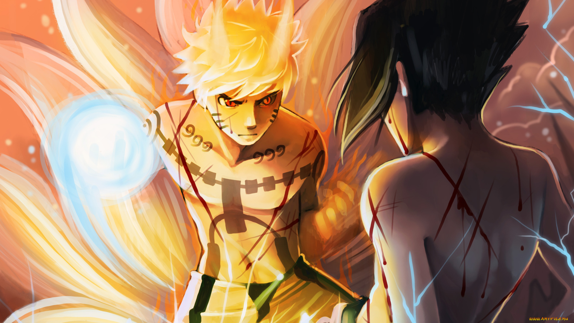 аниме, naruto, саске, наруто