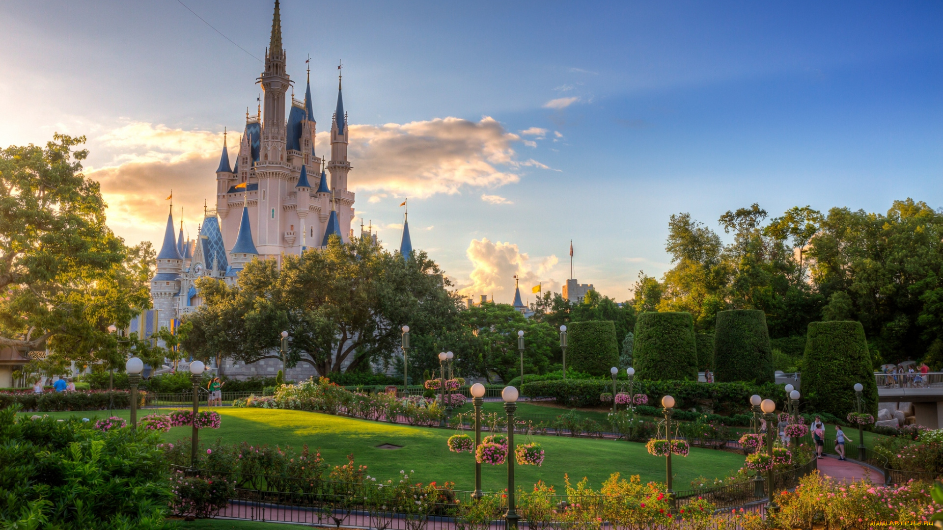 города, диснейленд, замок