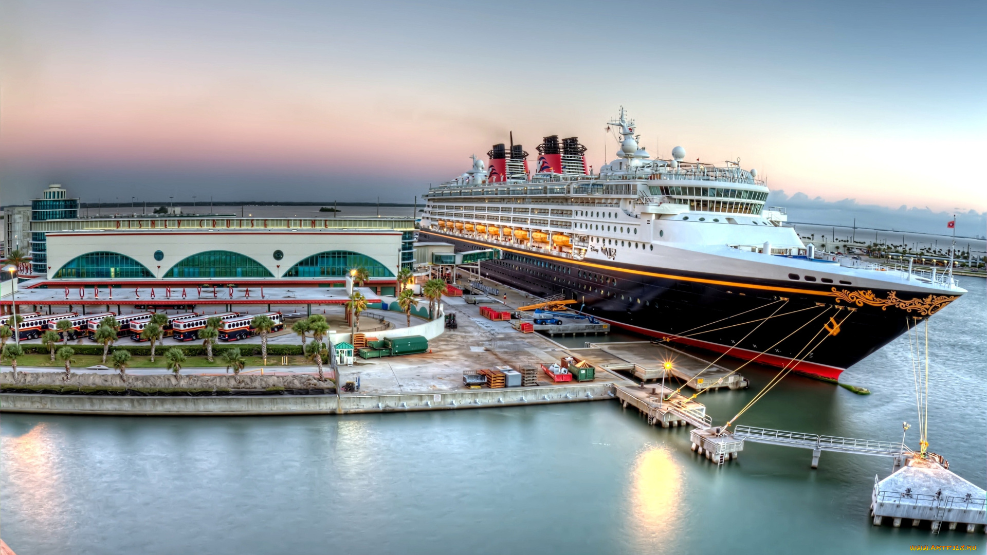 корабли, лайнеры, круиз, порт
