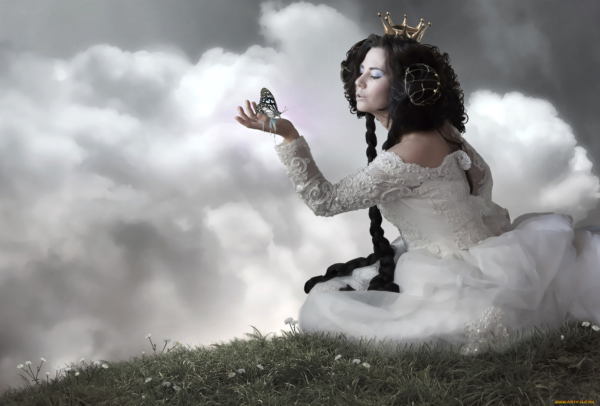 разное, компьютерный, дизайн, принцесса, бабочка
