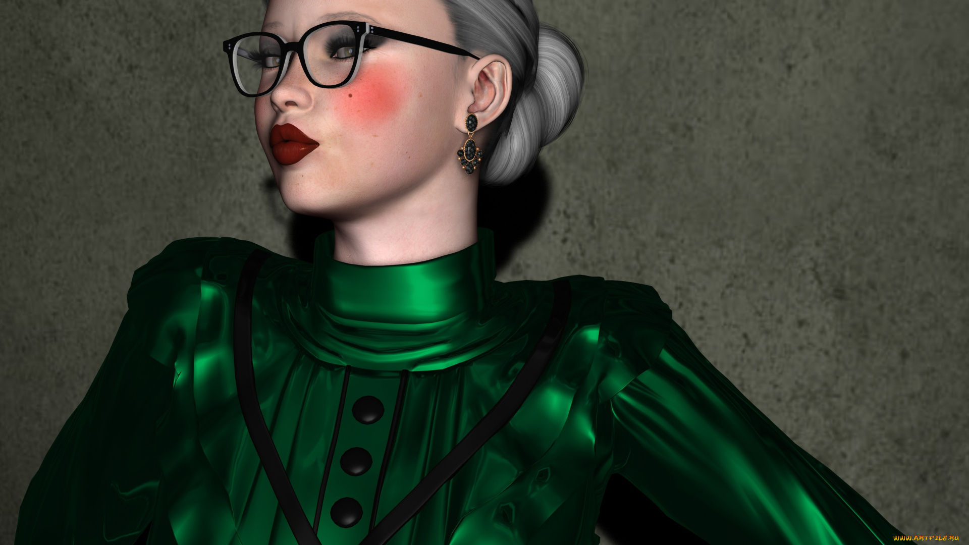 3д, графика, люди, , people, девушка, взгляд, фон