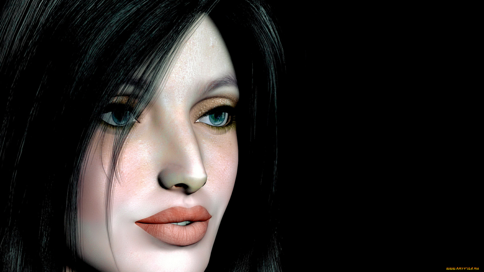 3д, графика, портрет, , portraits, девушка, взгляд, фон