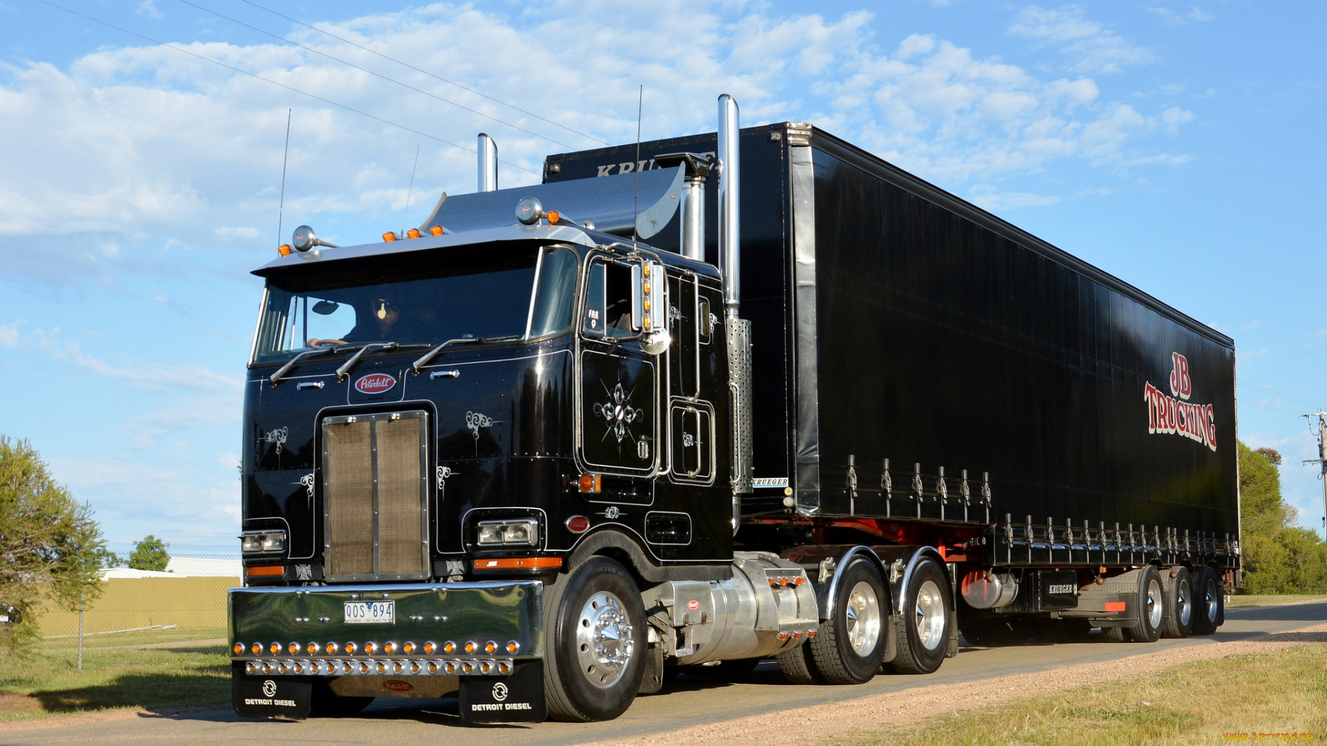 peterbilt, автомобили, грузовик, тяжелый, седельный, тягач