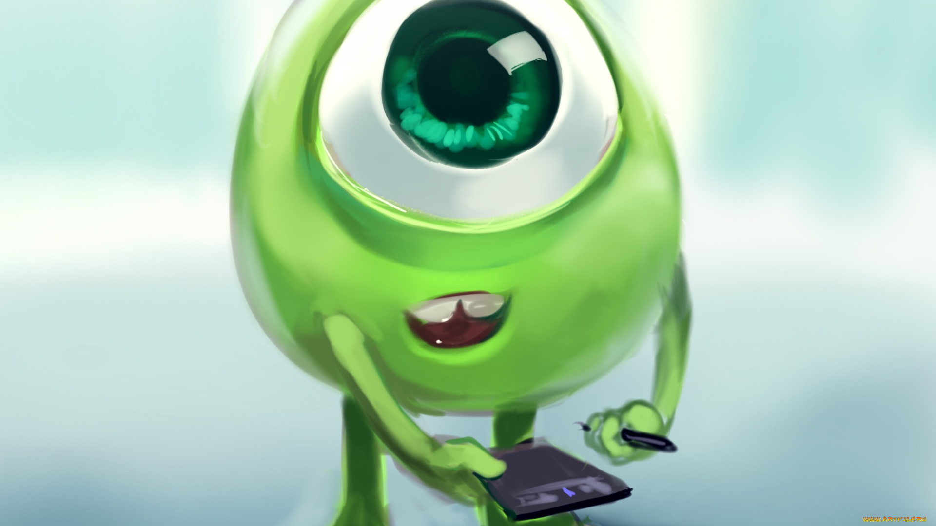 рисованное, кино, mike, monster, university, глаз, корпорация, монстров, майк, sa-dui