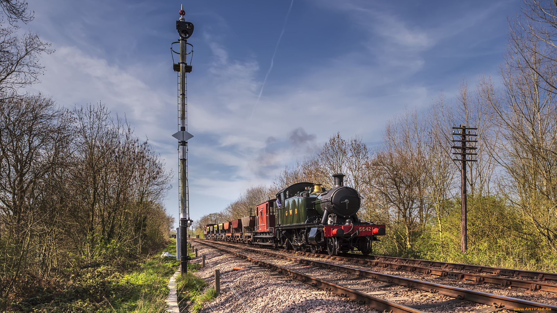 техника, паровозы, паровоз, дорога, железная