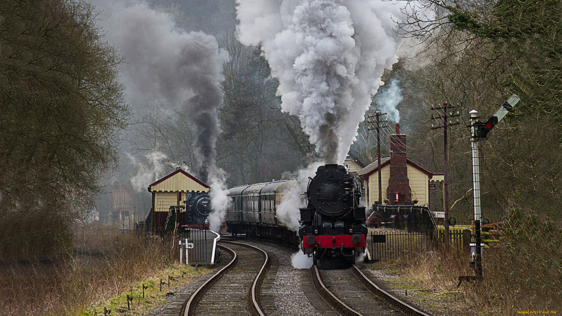 техника, паровозы, паровоз, дорога, железная