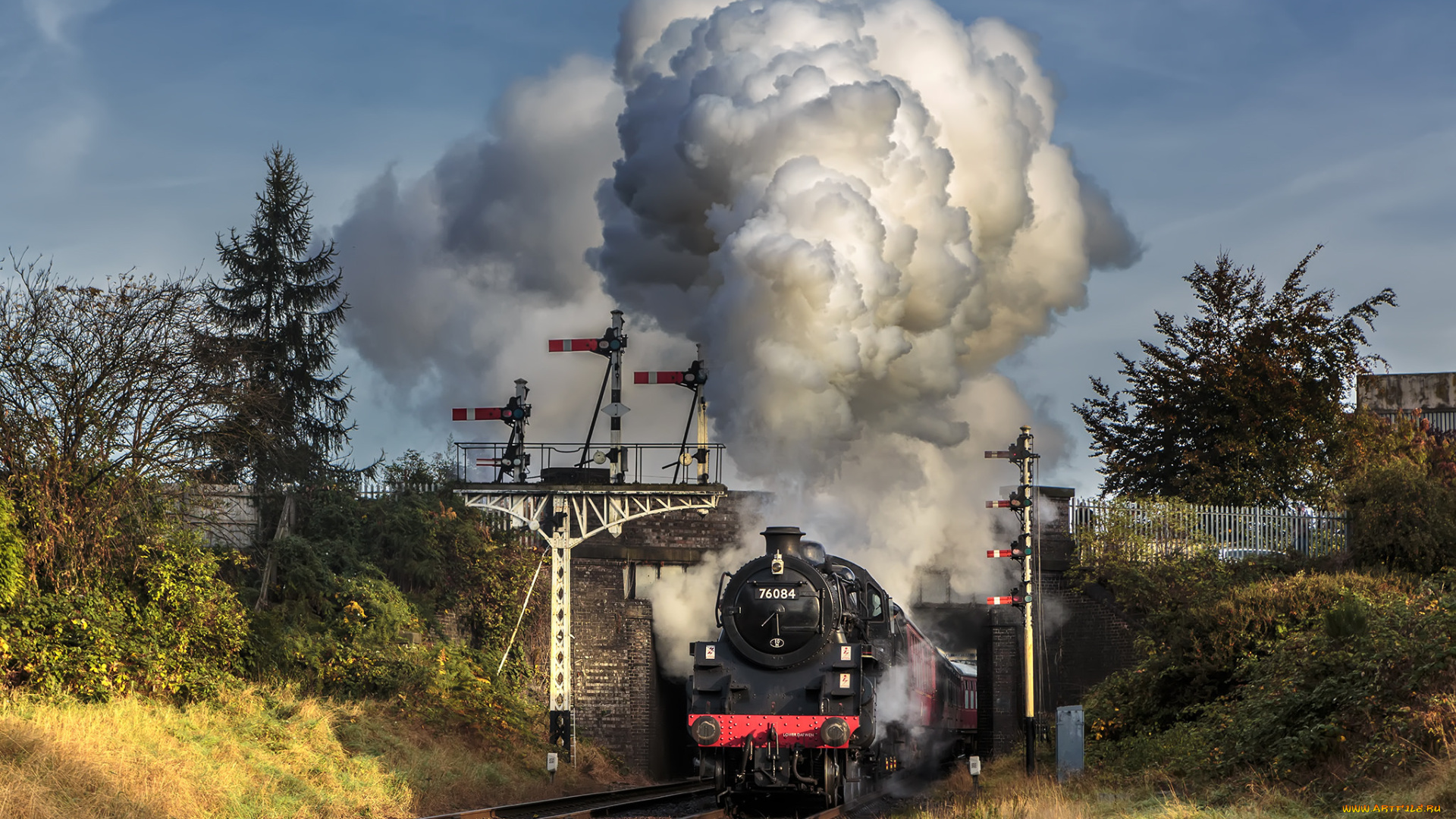 техника, паровозы, паровоз, дорога, железная