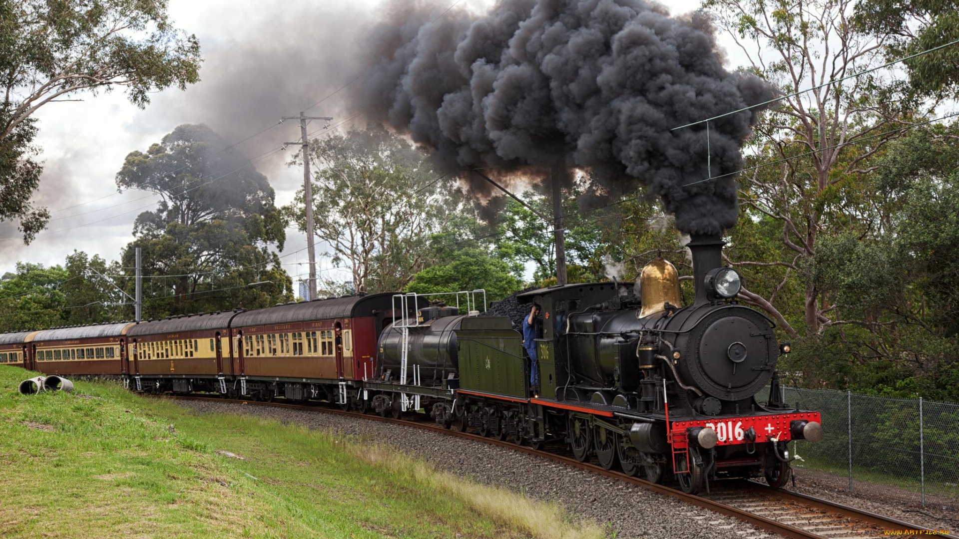 техника, паровозы, паровоз, дорога, железная