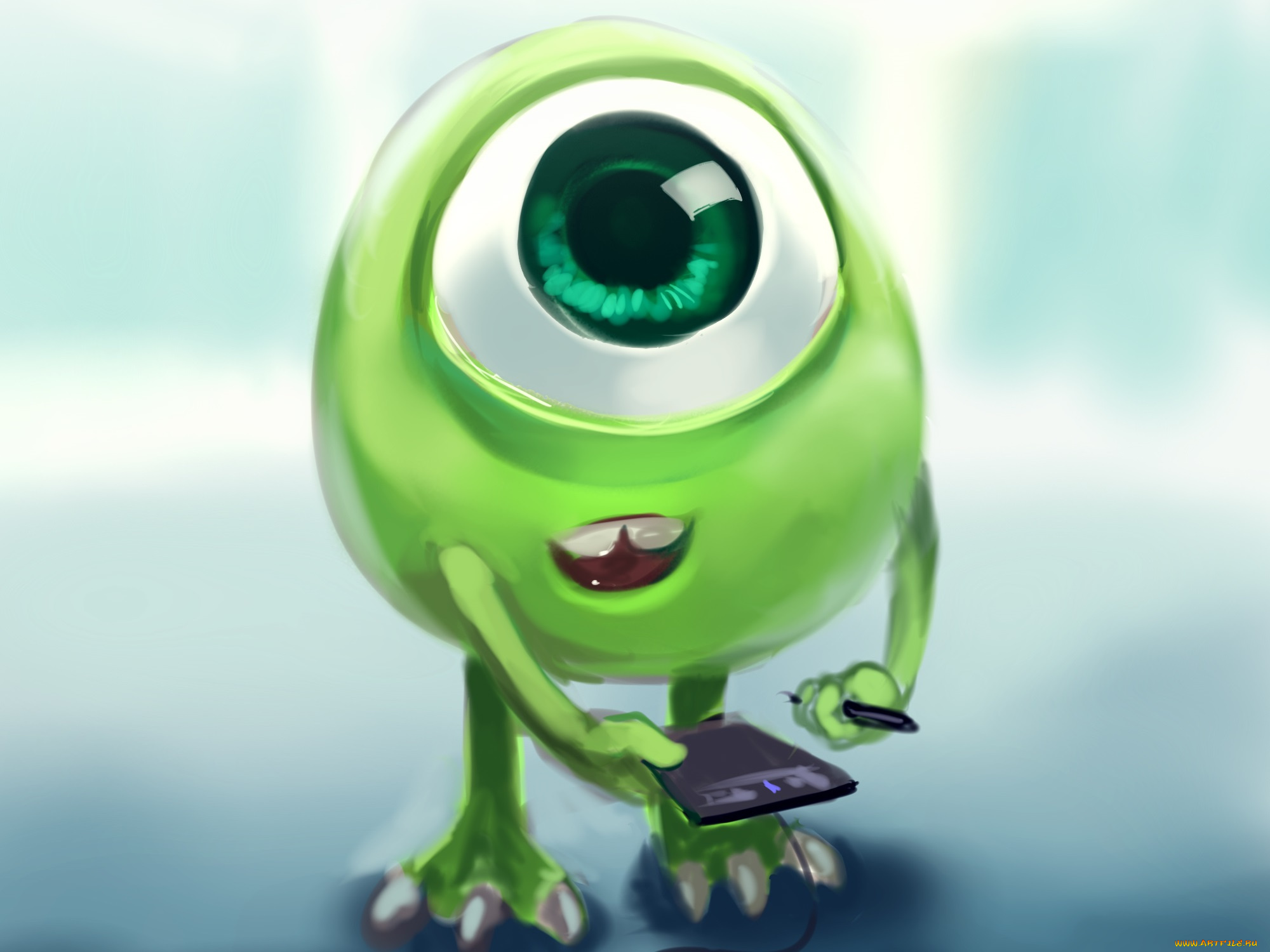 рисованное, кино, mike, monster, university, глаз, корпорация, монстров, майк, sa-dui