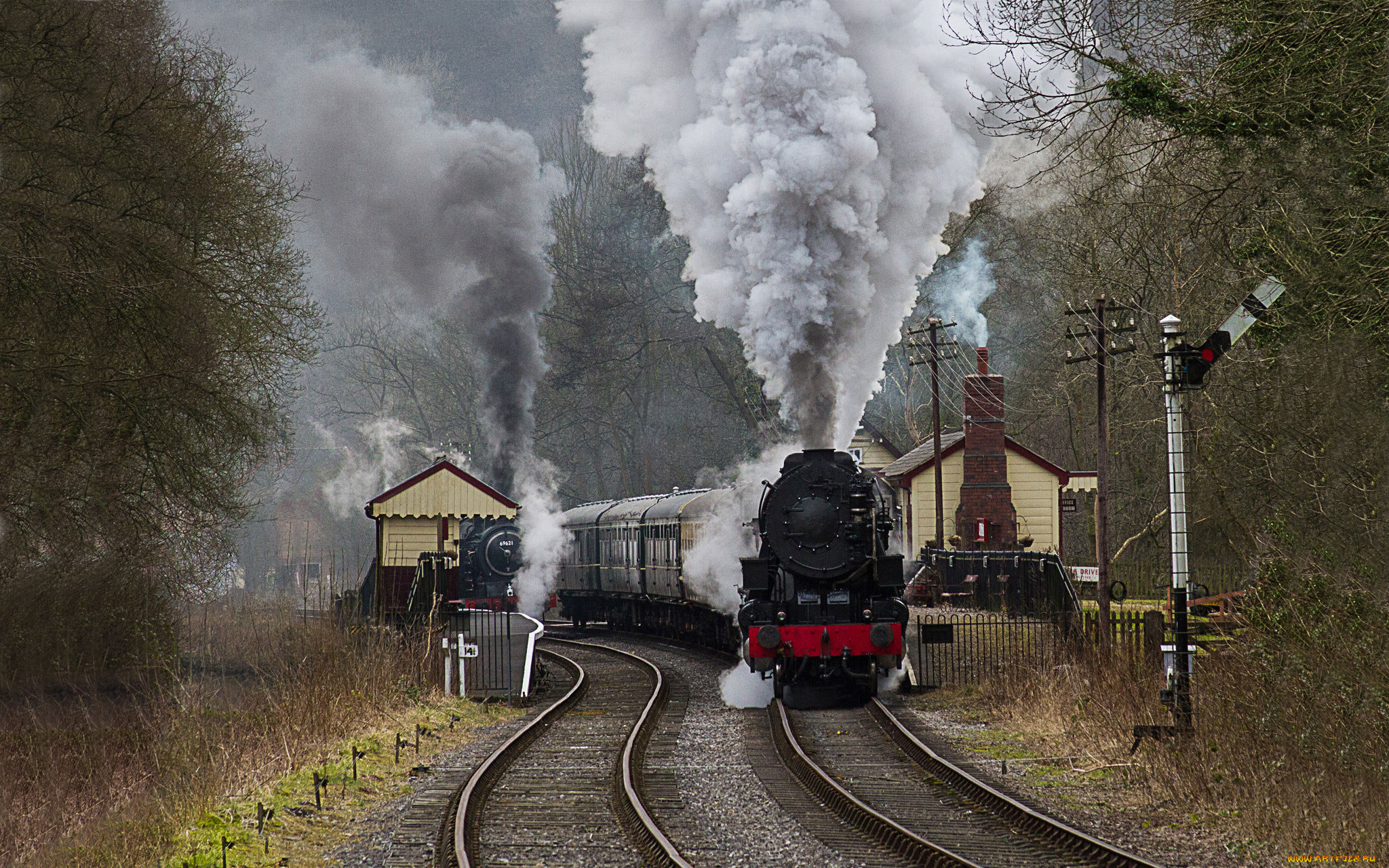 техника, паровозы, паровоз, дорога, железная