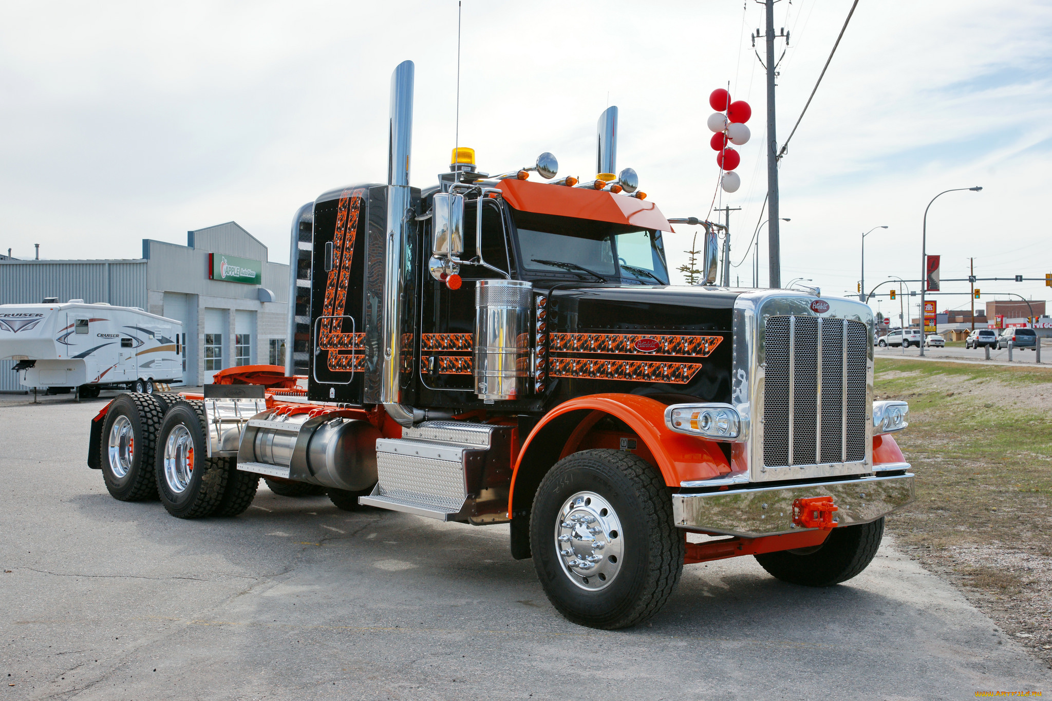 peterbilt, автомобили, седельный, тягач, грузовик, тяжелый