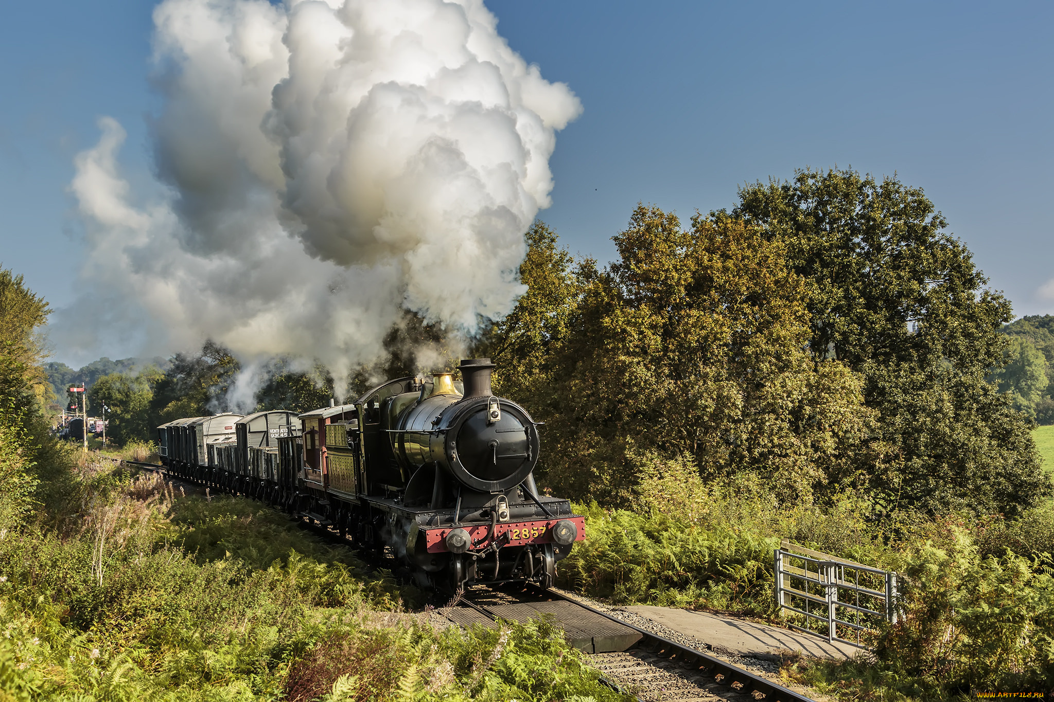 техника, паровозы, паровоз, дорога, железная