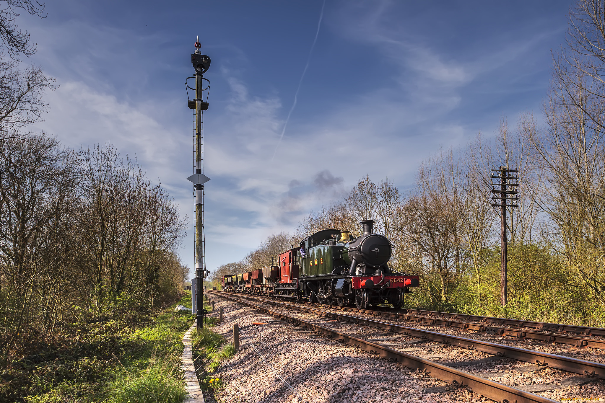 техника, паровозы, паровоз, дорога, железная