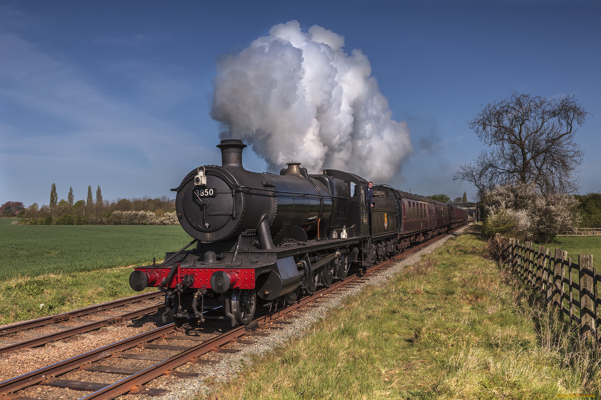 техника, паровозы, паровоз, дорога, железная