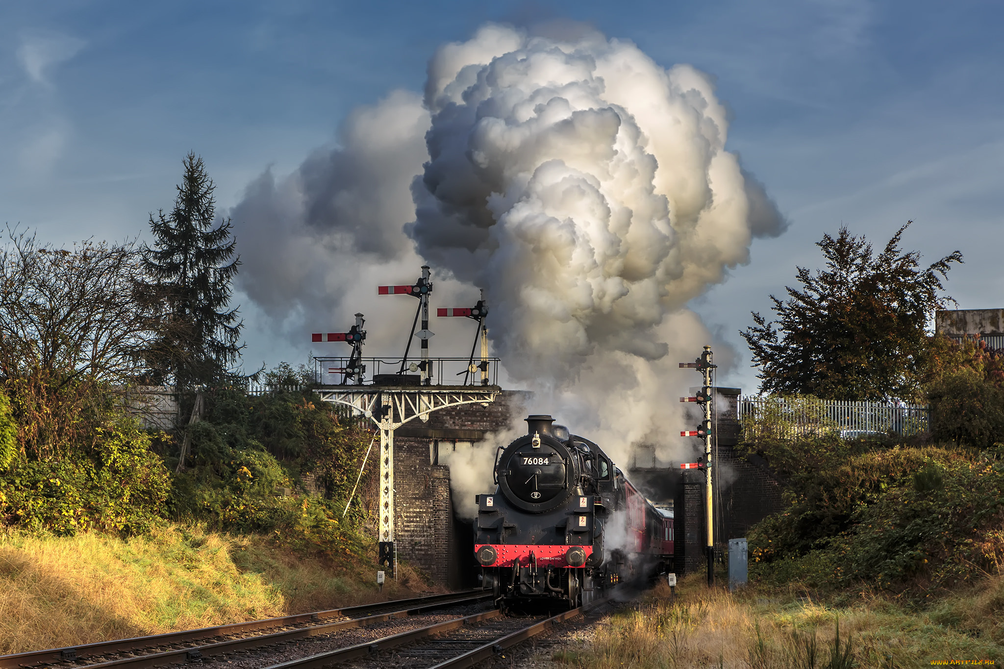 техника, паровозы, паровоз, дорога, железная