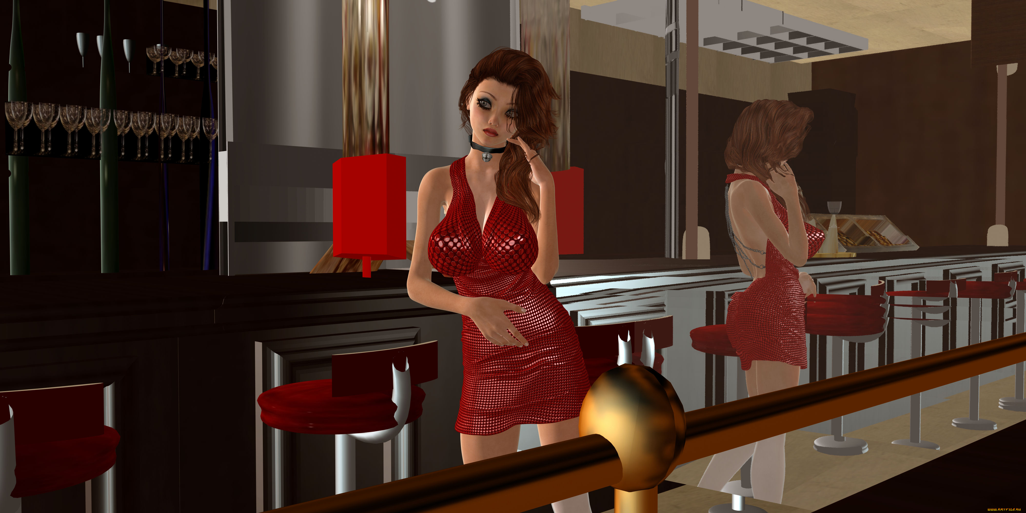 3д, графика, люди, , people, взгляд, девушка, фон