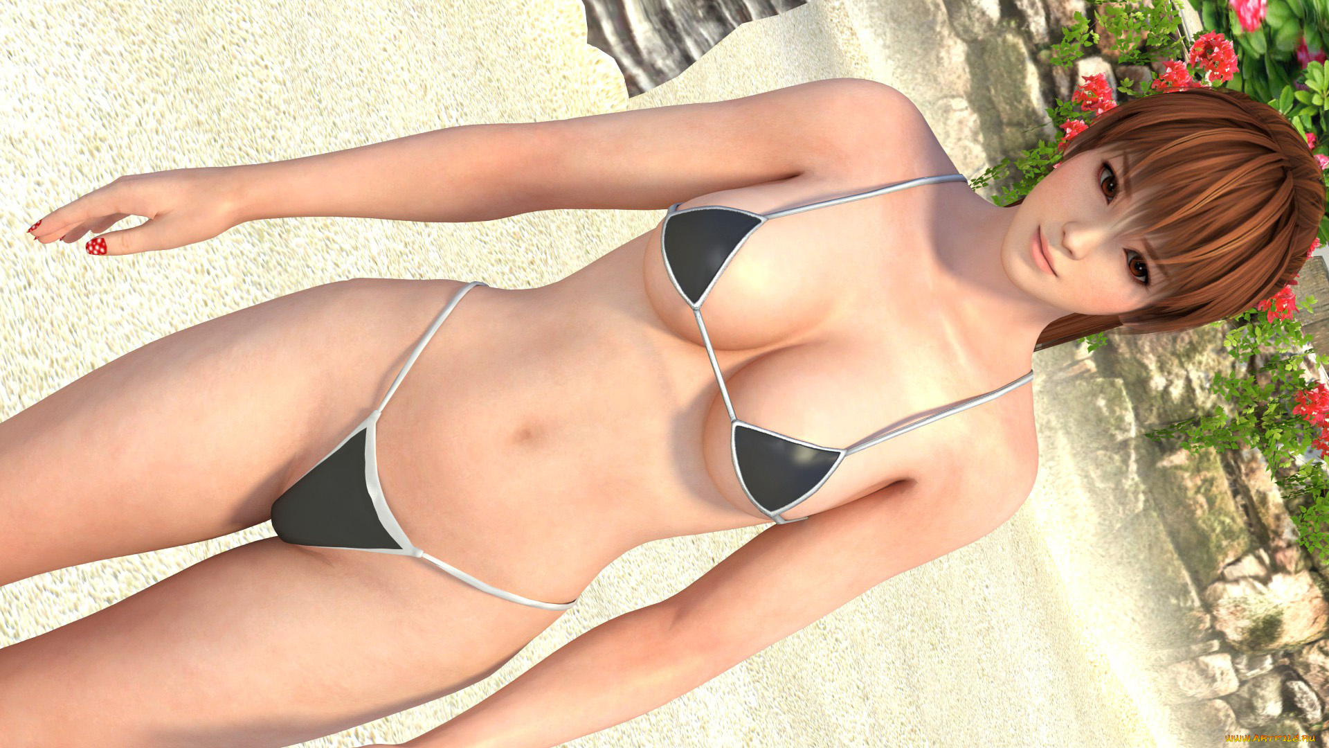 3д, графика, аниме, , anime, фон, взгляд, девушка