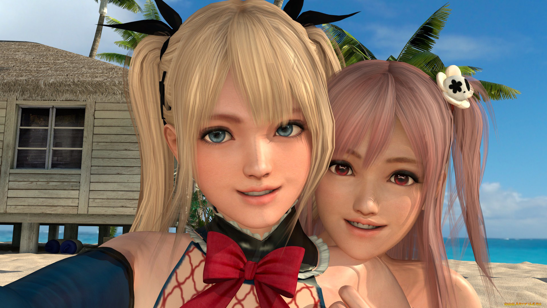 3д, графика, аниме, , anime, фон, взгляд, девушки