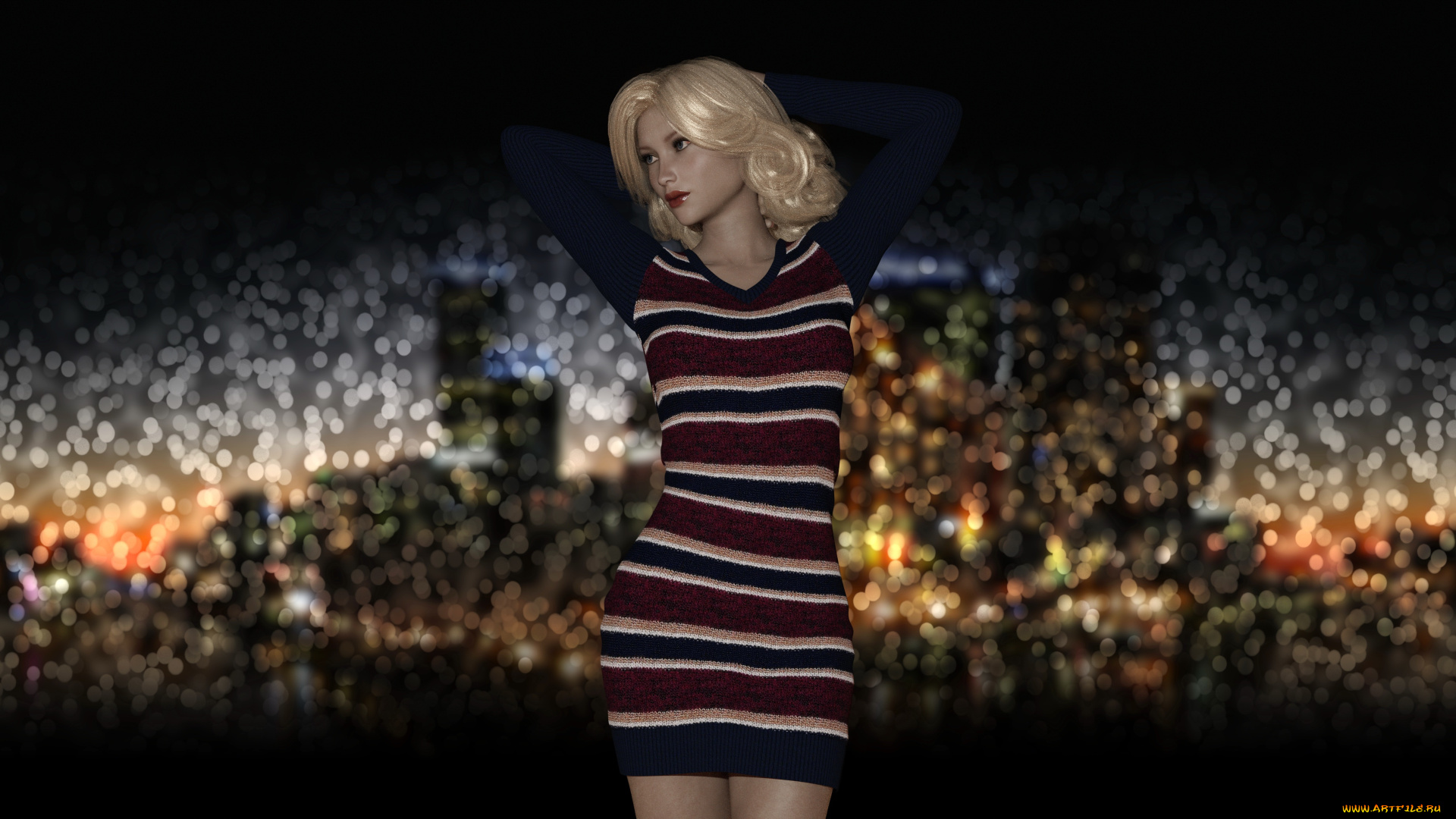 3д, графика, люди, , people, фон, взгляд, девушка, блондинка