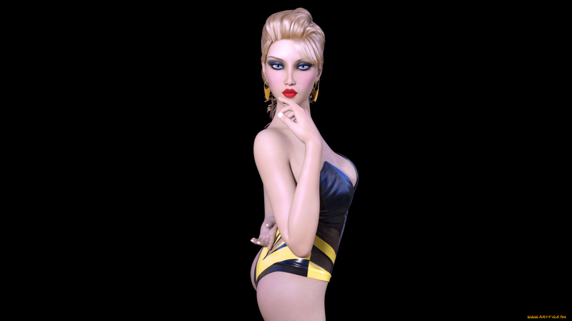 3д, графика, люди, , people, фон, взгляд, девушка