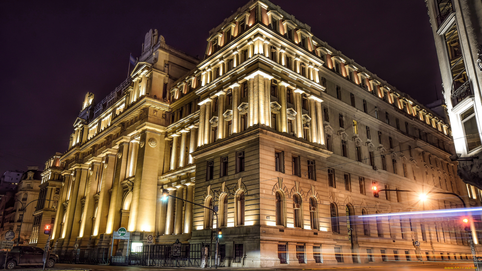 palacio, de, justicia, города, -, дворцы, , замки, , крепости, огни, здание, ночь