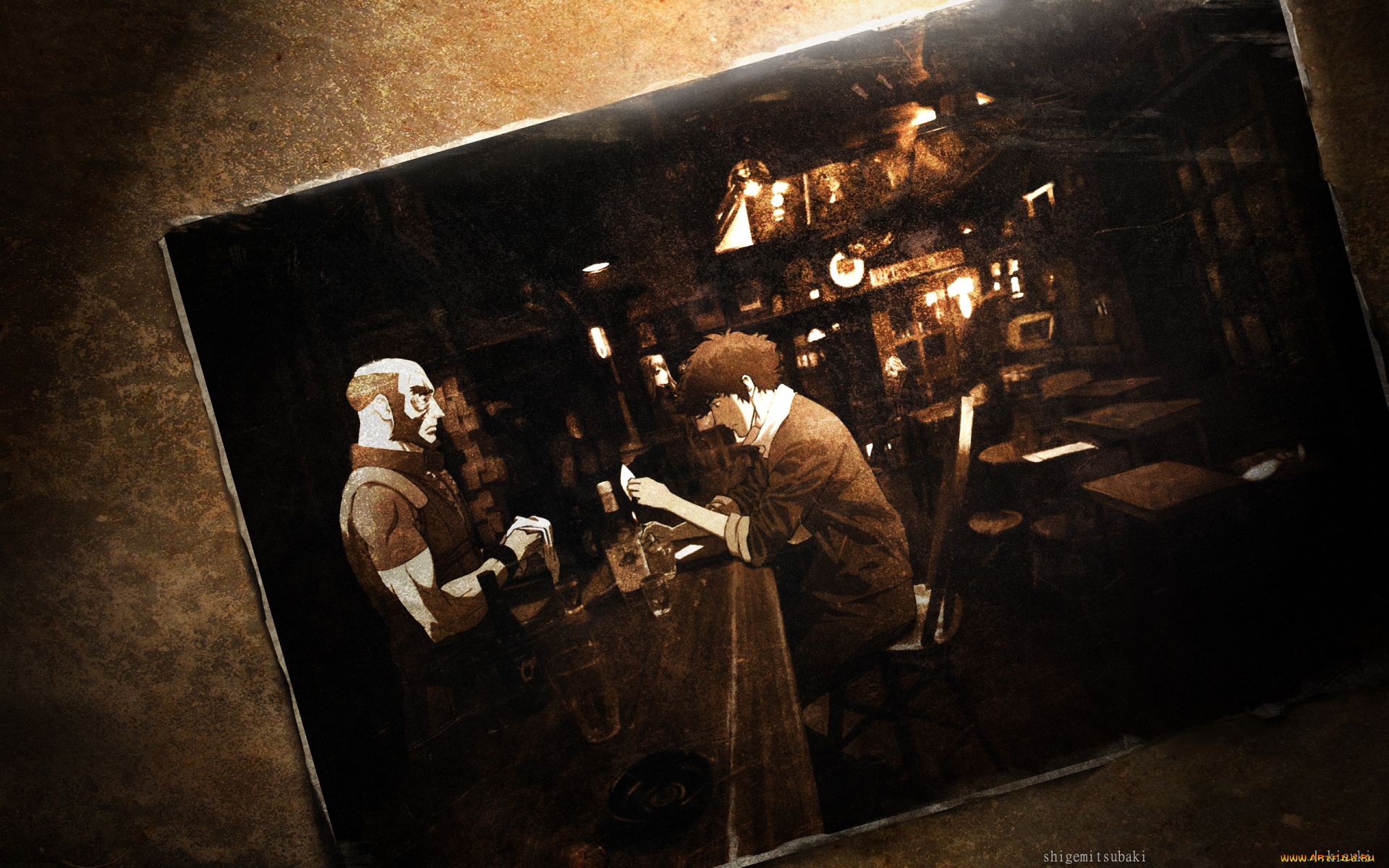 аниме, cowboy, bebop, spike, джет, jet, спайк, бар