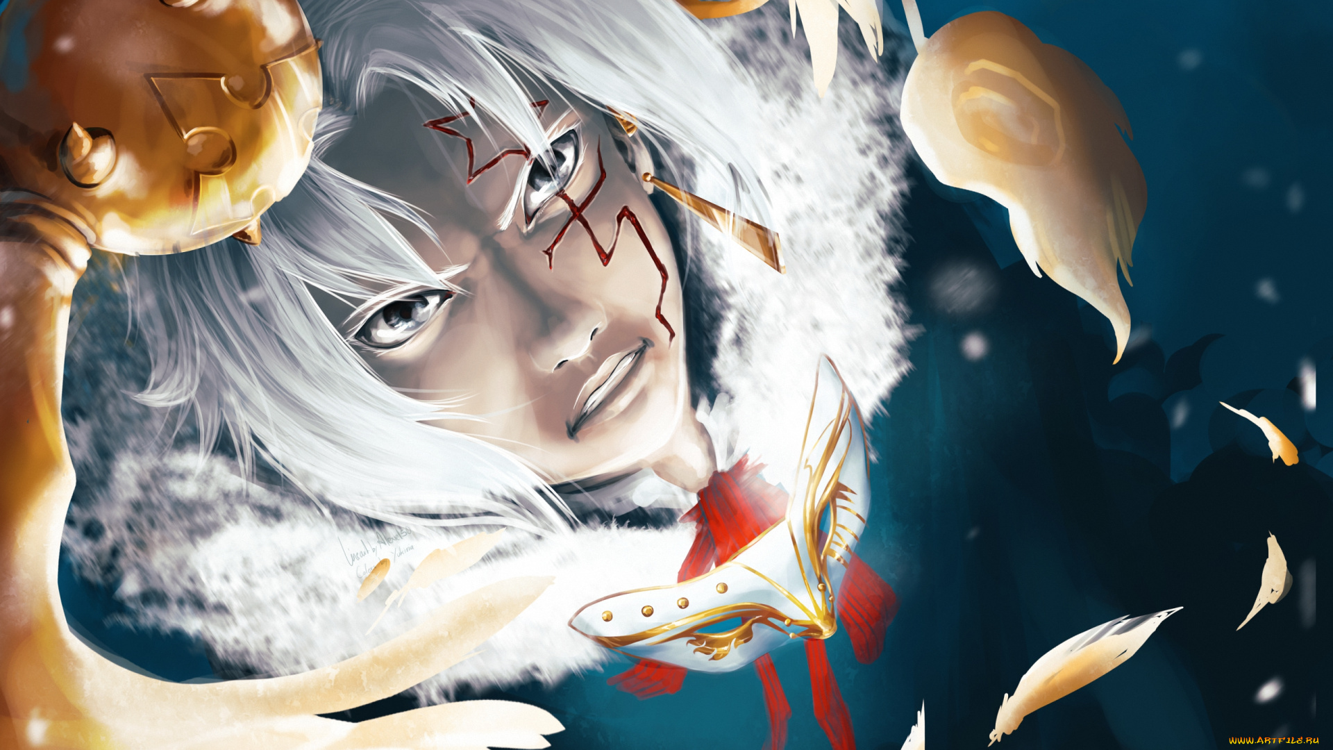 аниме, , gray-man, timukyanpi, allen, walker, парень, воин, экзорцист