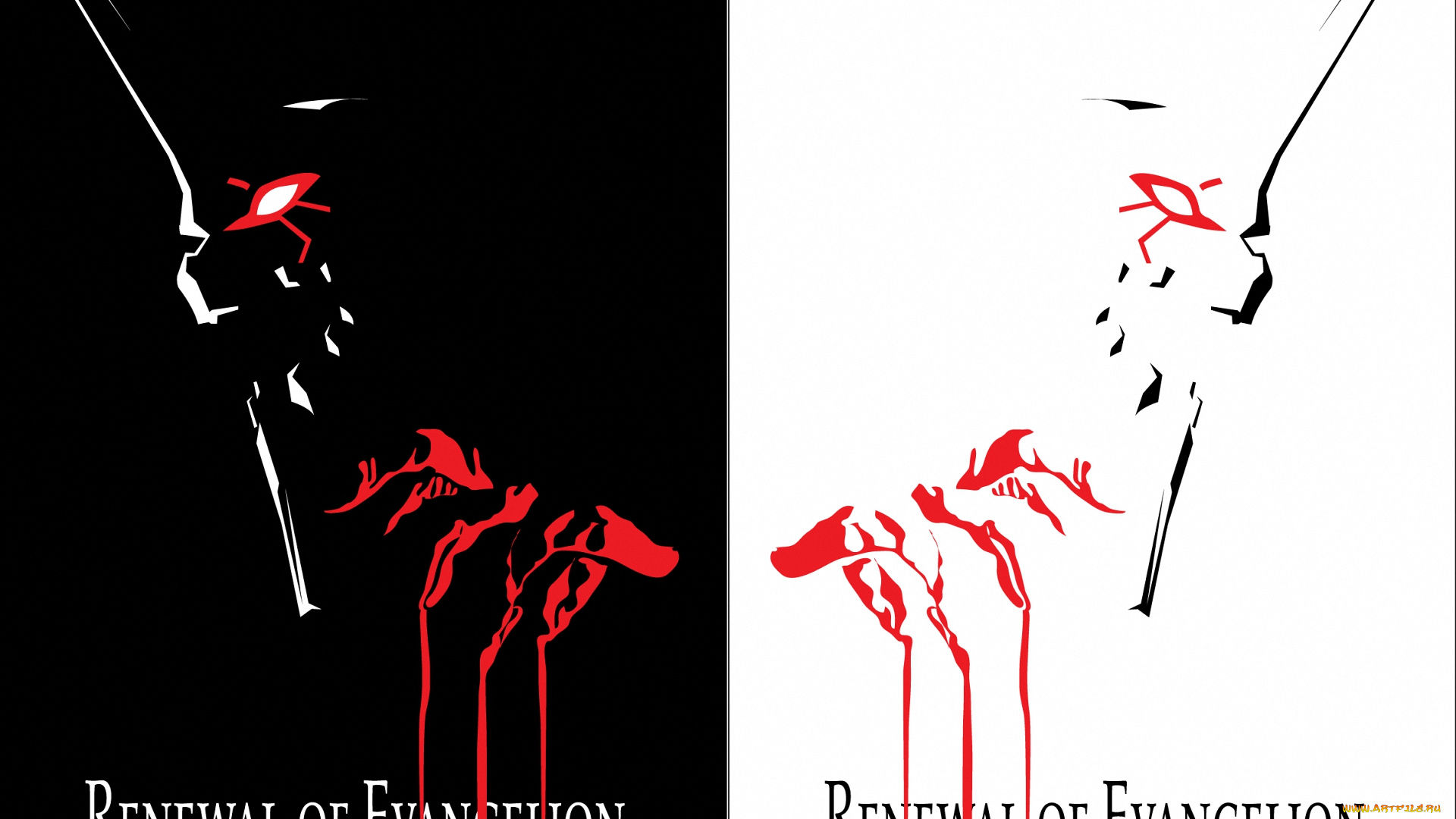 аниме, evangelion, монстр, робот, eva, ева, кровь