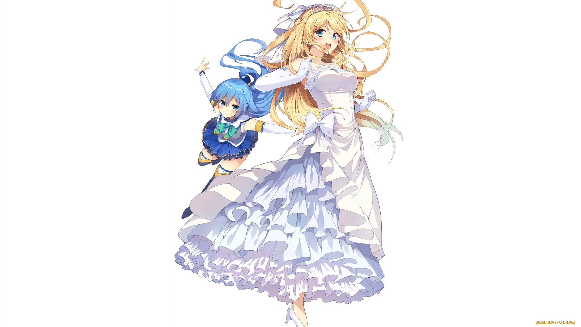 аниме, kono, subarashii, sekai, ni, shukufuku, wo, девушка, взгляд, фон