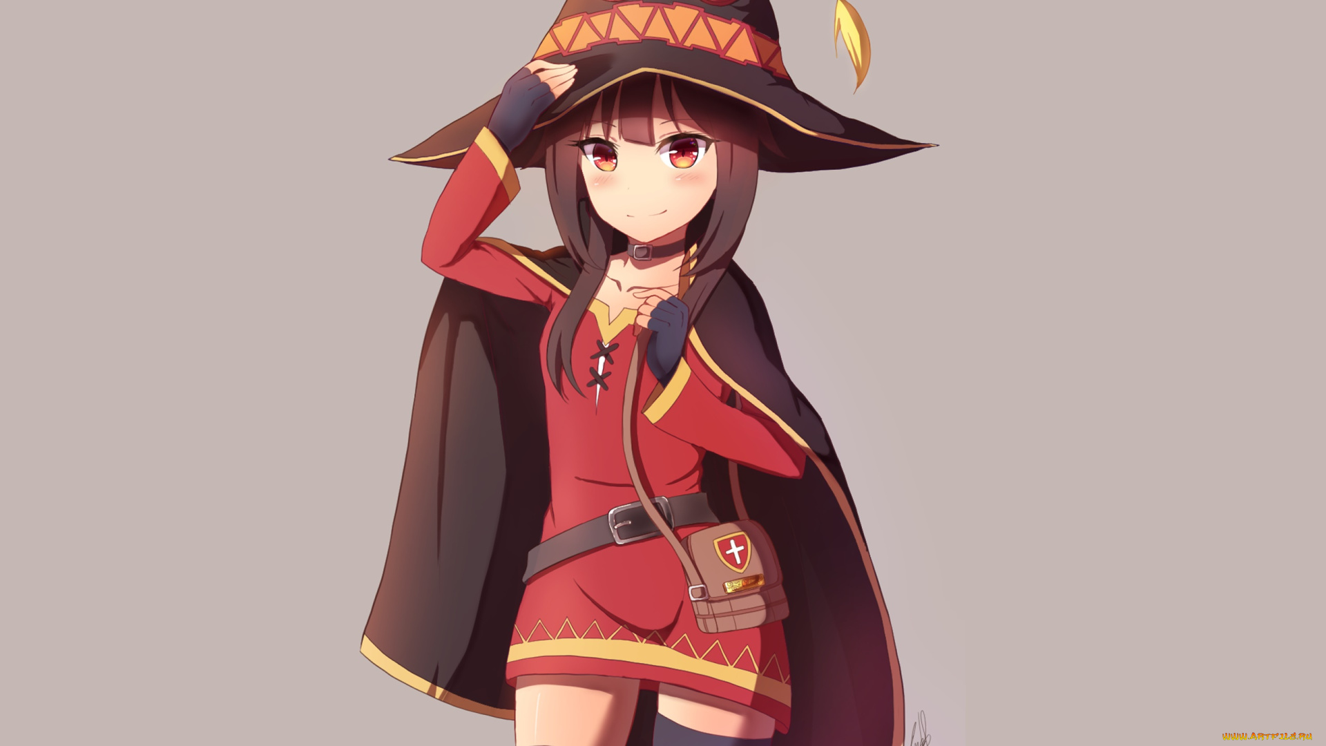 аниме, kono, subarashii, sekai, ni, shukufuku, wo, девушка, взгляд, фон