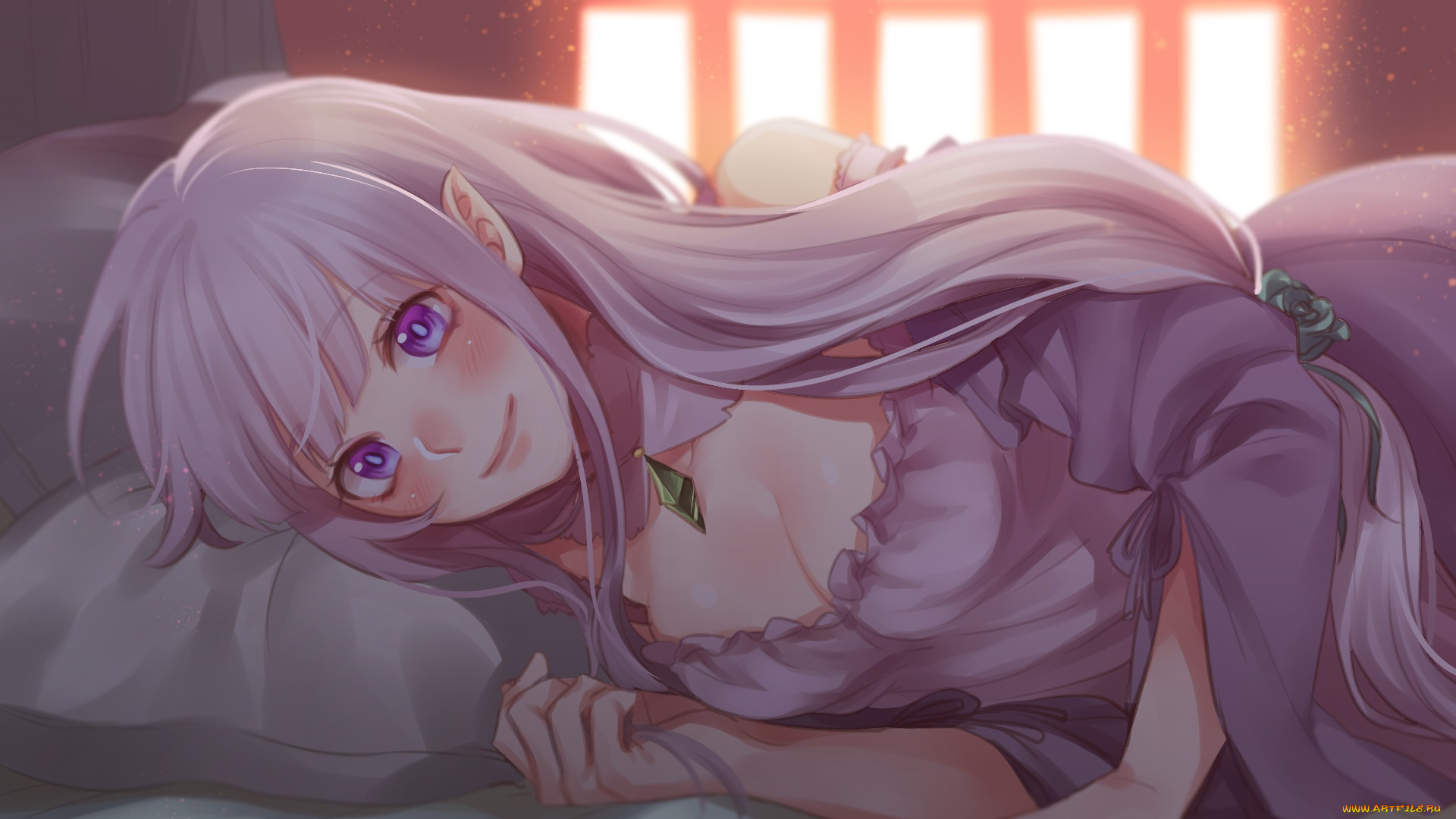 аниме, re, , zero, kara, hajimeru, isekai, seikatsu, взгляд, девушка, фон