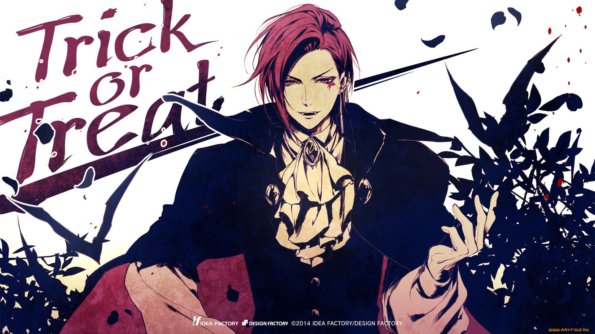 аниме, reine, des, fleurs, парень