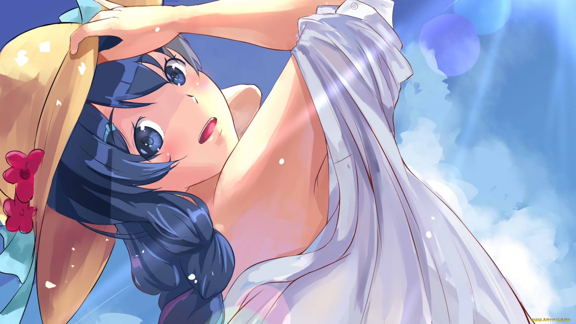 аниме, shokugeki, no, soma, фон, девушка, взгляд