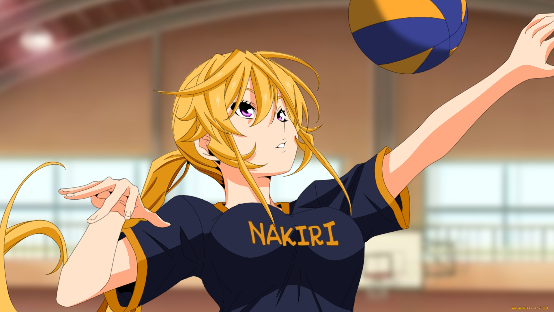 аниме, shokugeki, no, soma, фон, взгляд, девушка