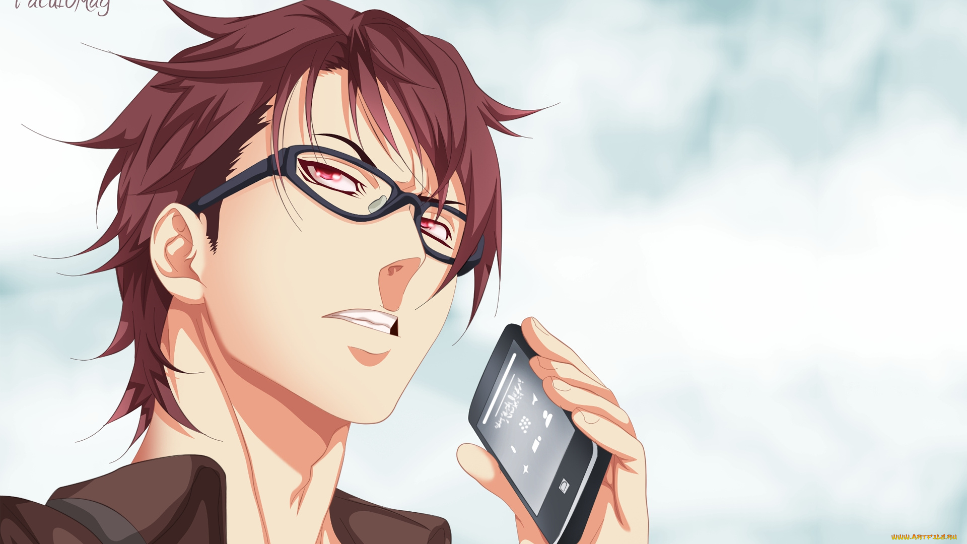 аниме, shokugeki, no, soma, парень, взгляд, фон