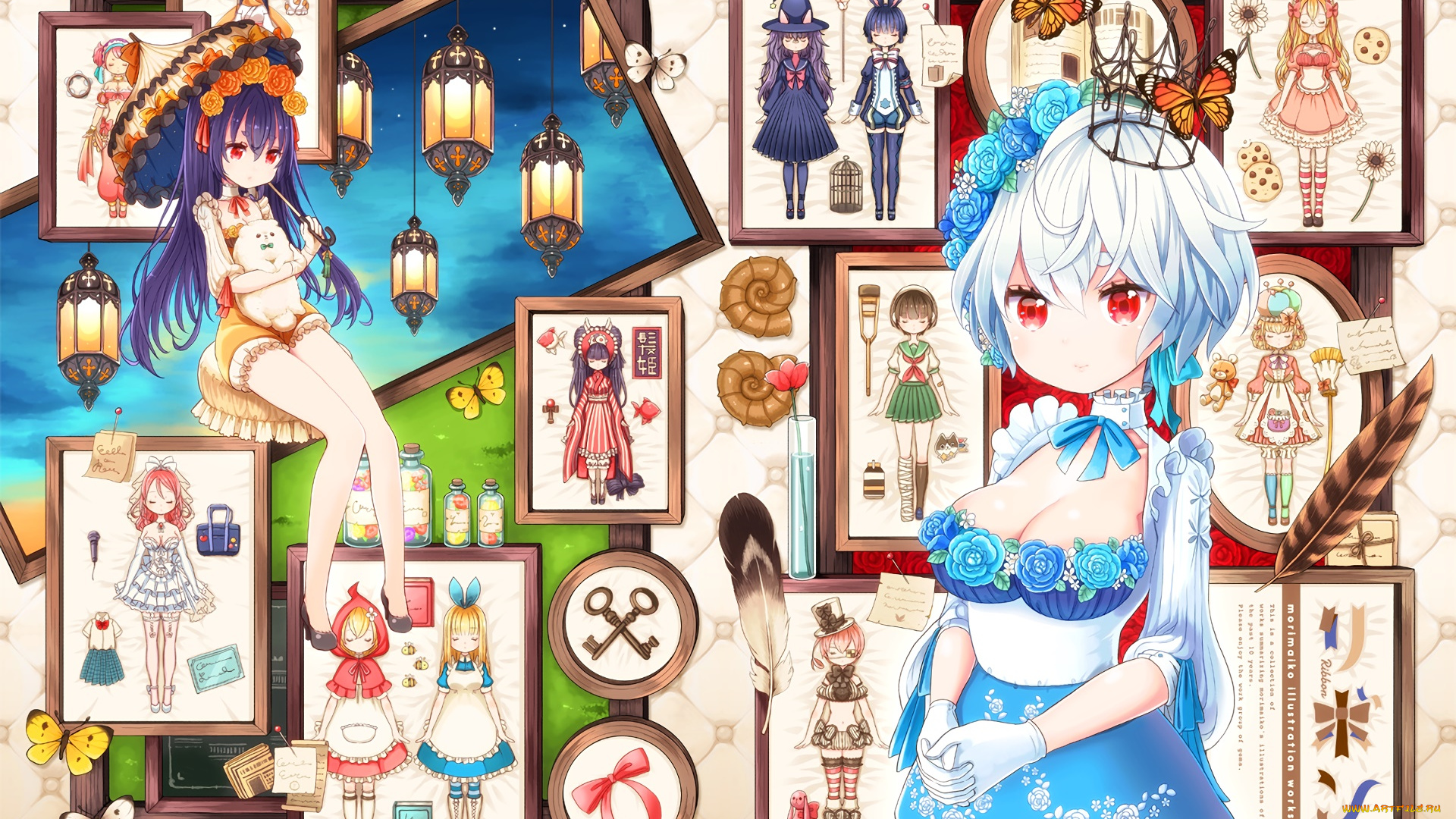 аниме, unknown, , другое, девушка, фон, взгляд