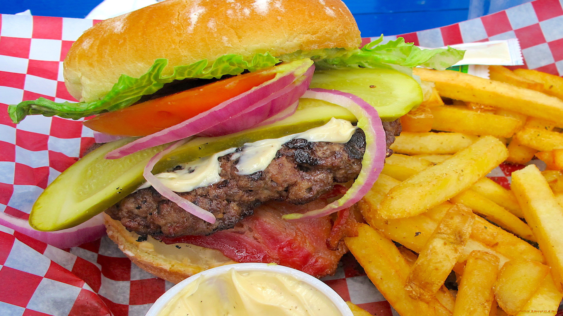 еда, бутерброды, , гамбургеры, , канапе, соус, котлета, гамбургер, фри, картофель