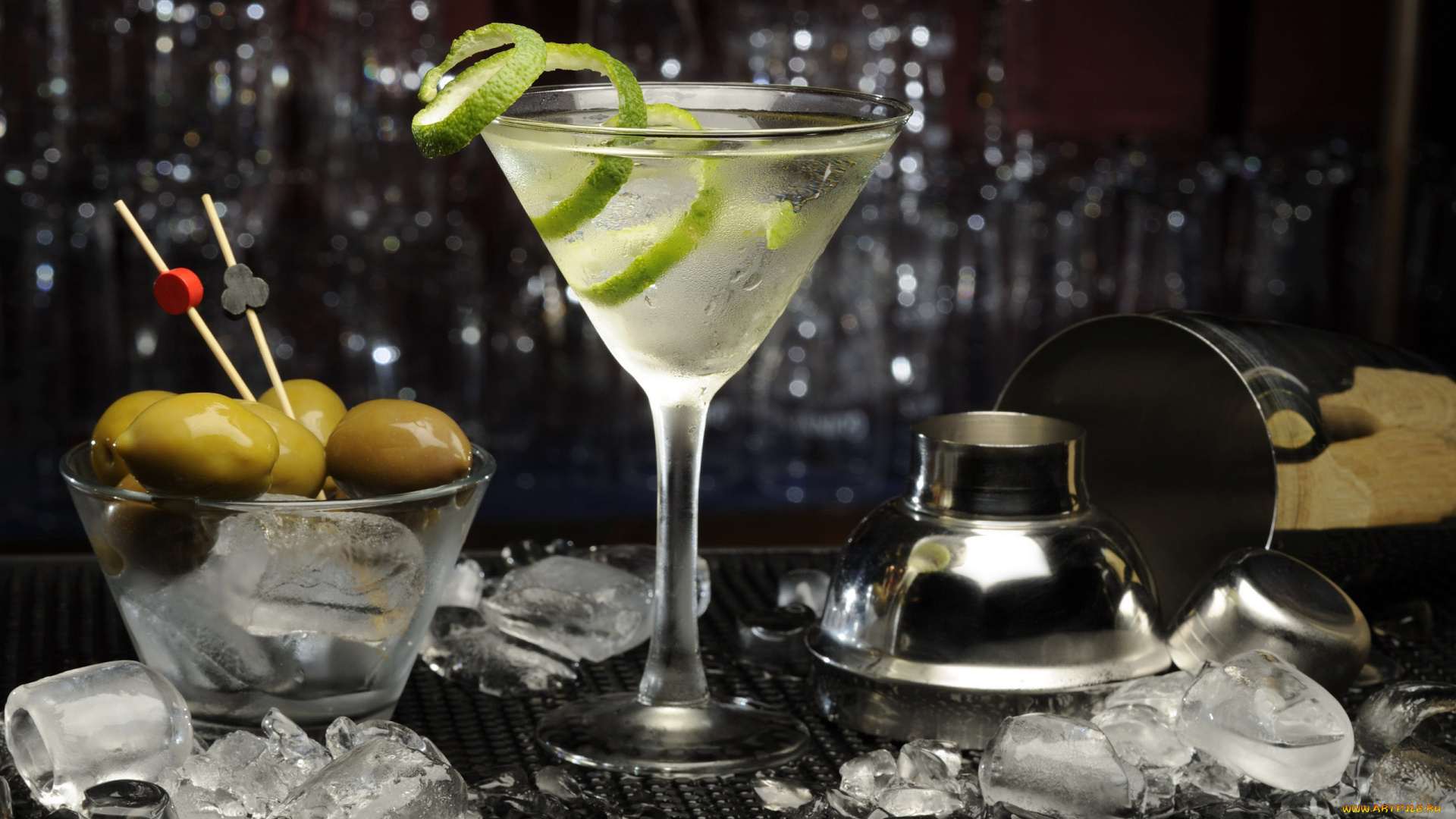 еда, напитки, , коктейль, шейкер, оливки, лед